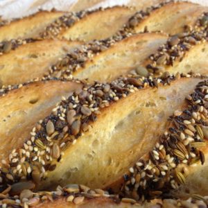 seeded white baguettes