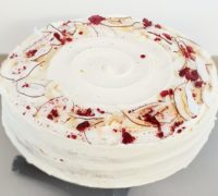 vegan raspberry and coconut cake