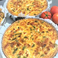 goats cheese and asparagus quiche