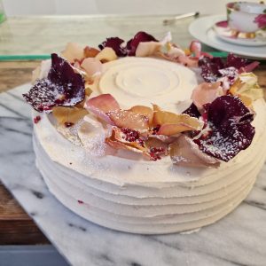Gluten Free Lemon Rose and Raspberry Sponge Cake
