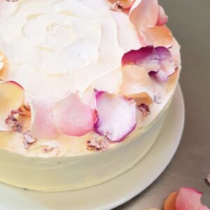 Lemon Rose & Raspberry Cake