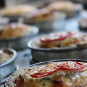 Mixed Pepper, Tomato, Onion, Courgette & Italian Herb 4" Quiche (Pack of 2)