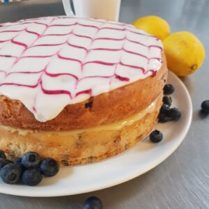 Sumer Lemon Curd & Blueberry Cake