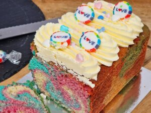 Trans Pride Loaf Cake (Dairy)