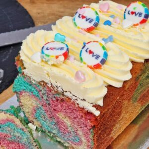 Trans Pride Loaf Cake (Dairy)
