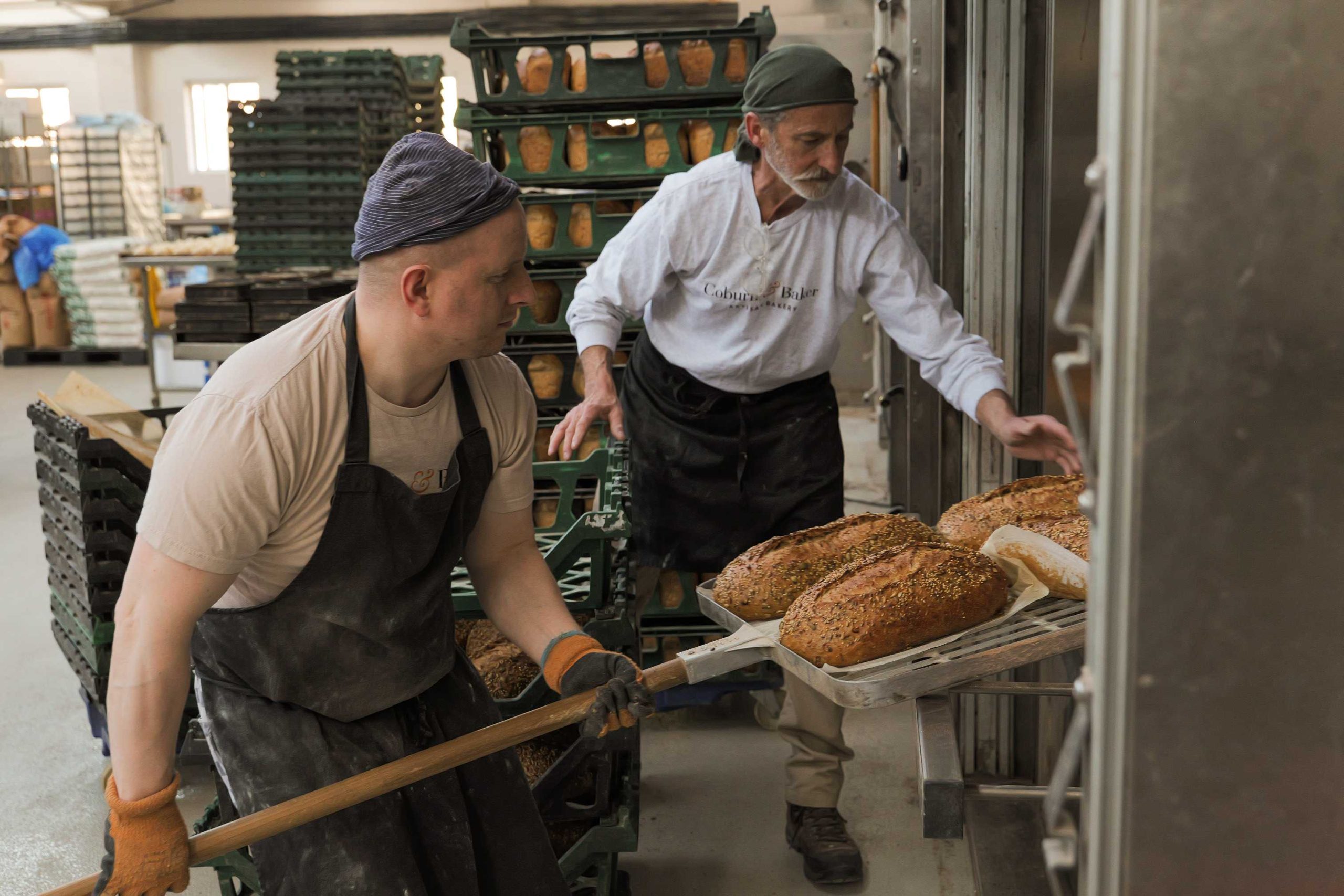 Baking sourdough loaves at Coburn & Baker