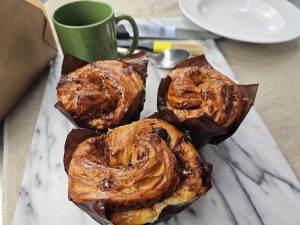Chocolate Caramel Custard Cruffin